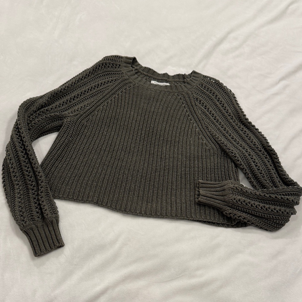 American Eagle Outfitters Green Knit Sweater